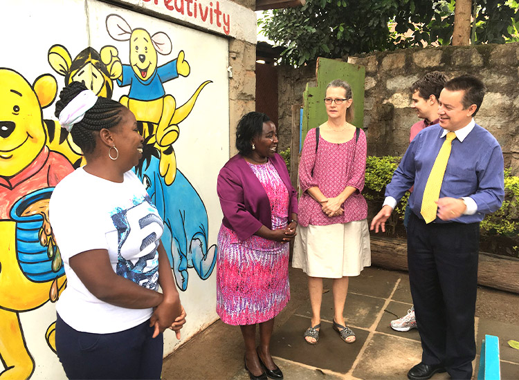 Jalyn School Management team discussing Jalyn's future with Visitors in 2018